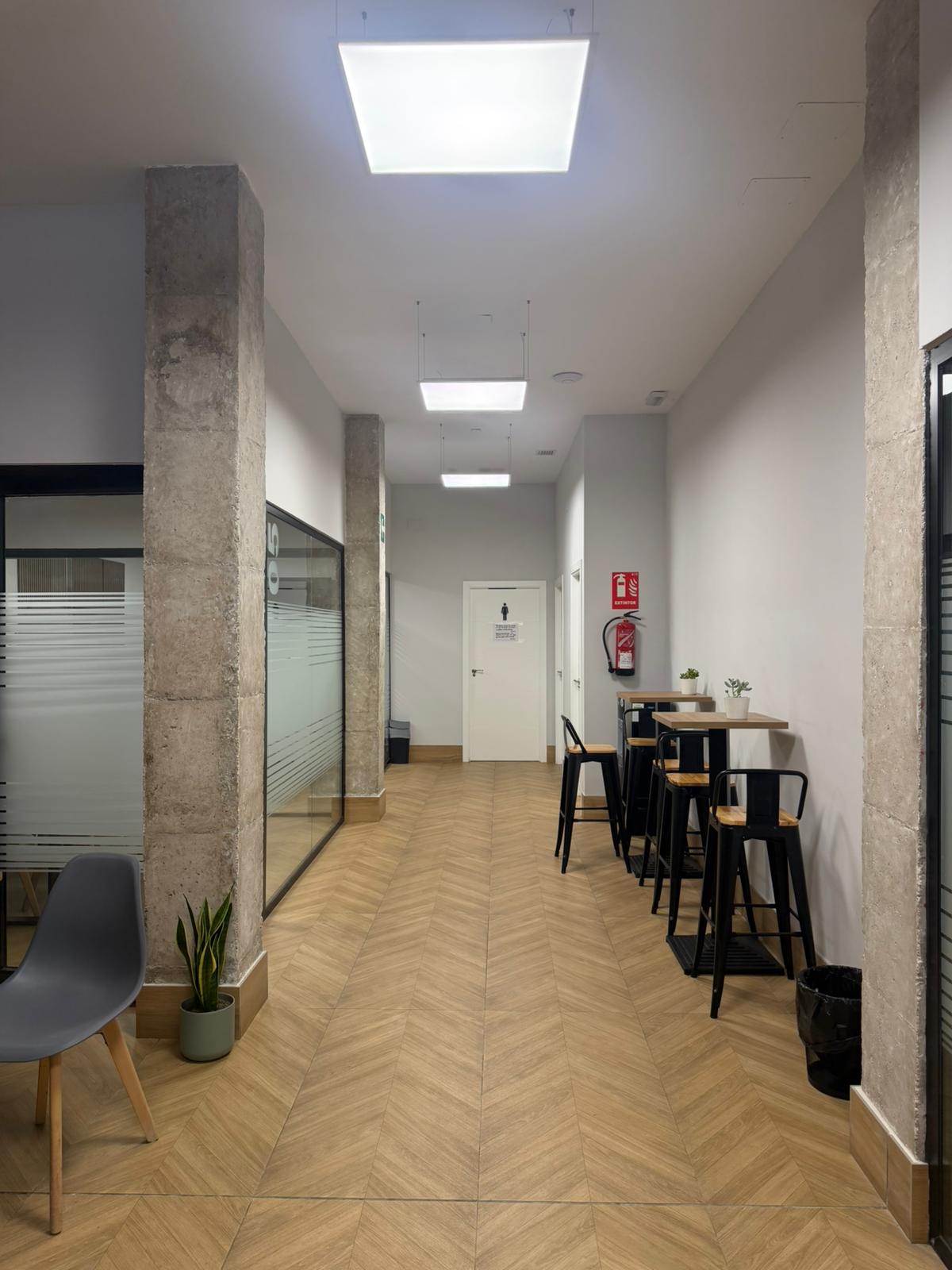 Coworking hallway